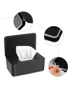 Törlőkendő tartó doboz- fekete OUTLET termék