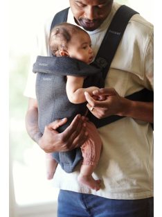   BABYBJÖRN Mini Soft - fekete, 0-12 hó, 3,2-11 kg, OUTLET termék