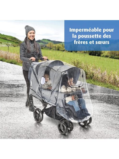 Reer RainCover Duo esővédő testvérbabakocsihoz, OUTLET termék