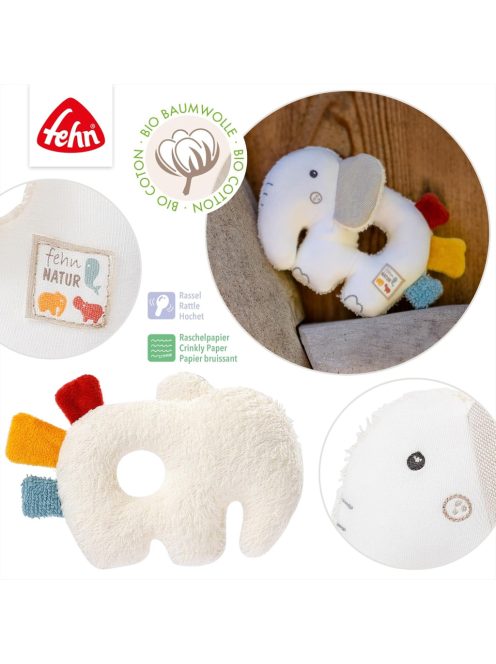 Fehn csörgő elefánt játék, OUTLET termék