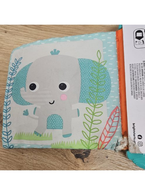 Bright Starts textil képeskönyv rágókával, OUTLET termék