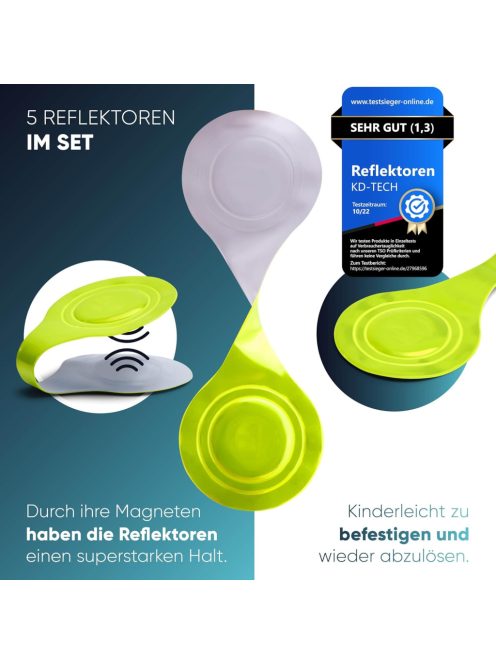 KD-Tech mágneses fényvisszaverő 5db-os készlet,OUTLET termék