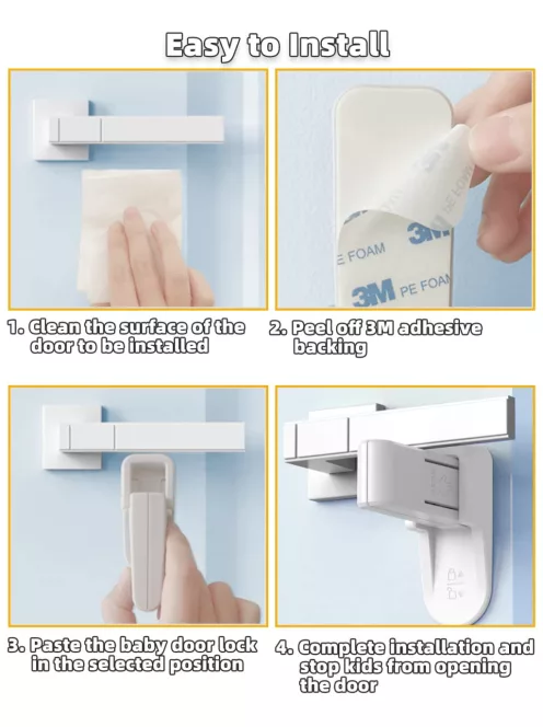 Aosite gyerekzár ajtókilincshez 4db-os szett, OUTLET termék