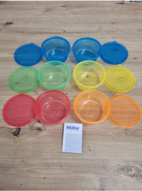 Nuby 6db 300ml-es ételtároló edényke, OUTLET termék