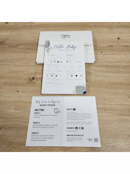Babaváró tippjátékkártya, NÉMET, 20db- OUTLET termék