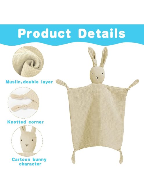 Vicloon nyuszis muszlin szundikendő, OUTLET termék