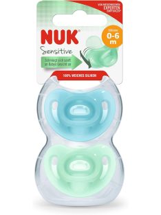   Nuk Sensitive szilikon cumi, 2 db-os, 0-6 hó, OUTLET termék