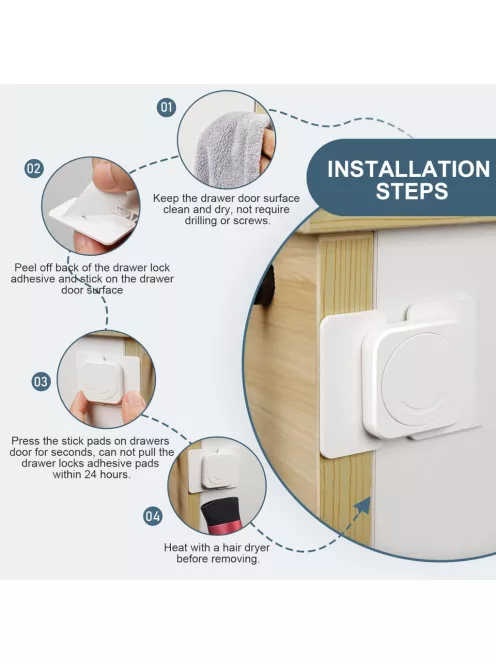 Vicloon 10db-os biztonsági szekrényzárak, OUTLET termék