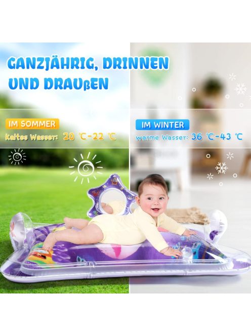 Tummy Time 78x61 cm-es vizes felhújható játszószőnyeg, OUTLET termék