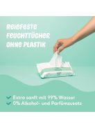 Naïf nedves törlőkendő 99% víz ,0% parfüm és alkohol, OUTLET termék