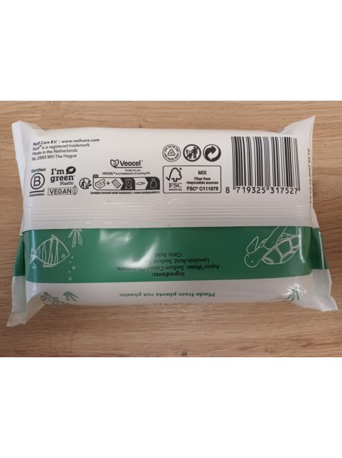 Naïf nedves törlőkendő 99% víz ,0% parfüm és alkohol, OUTLET termék