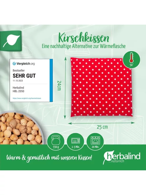  Herbalind Cseresznyemagos párna- 24x25cm, OUTLET termék