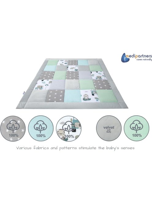 Medi Partners 120x120 cm-es puha játszószőnyeg, OUTLET termék