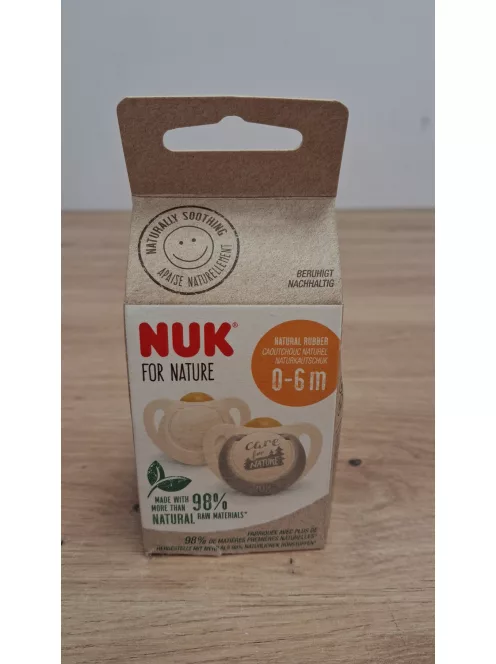 Nuk for Nature 0-6 hónapos 2db-os latex cumi, OUTLET termék