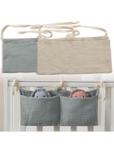   Lonimia ágyrácsra textil tartó csomag 2 db, bézs és menta színben , OUTLET termék