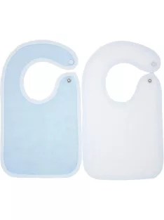 BabyCalin előke kék/fehér 2db, OUTLET termék
