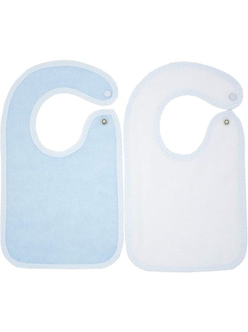 BabyCalin előke kék/fehér 2db, OUTLET termék