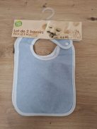 BabyCalin előke kék/fehér 2db, OUTLET termék