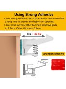 12 darabos "láthatatlan" gyermekbiztonsági szekrényzár, OUTLET termék