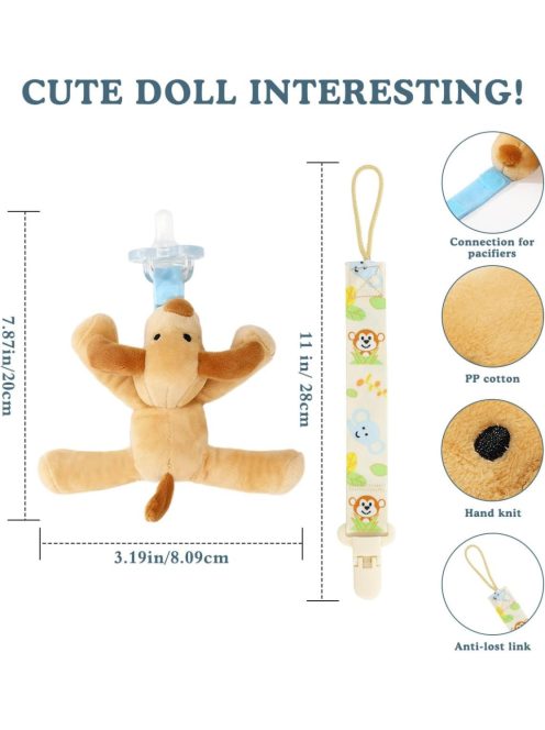 Zooawa plüss kutyás cumitartó cumival, OUTLET termék