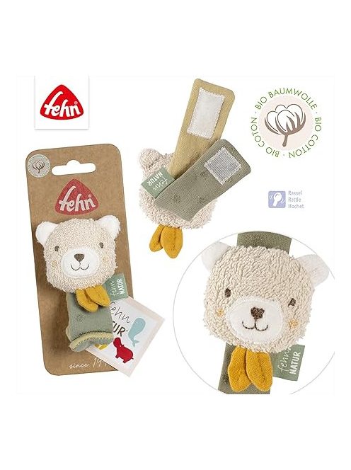 Fehn csörgő csuklópánt- mackós, OUTLET termék