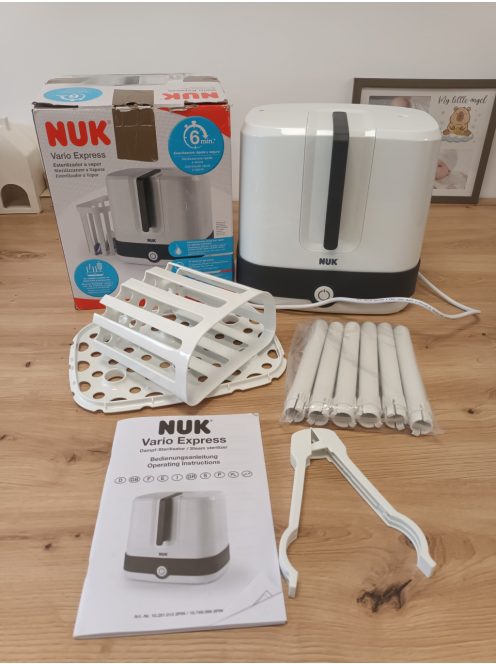 NUK Vario Express gőzsterilizáló akár 6 cumisüveghez. OUTLET termék