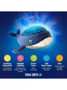   Pabobo Angelcare Aqua Dream Bálna projektor és éjjeli fény, OUTLET termék