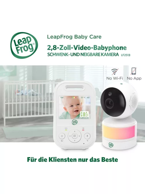 LeapFrog LF2513 kamerás bébiőr éjjeli fénnyel, OUTLET termék 