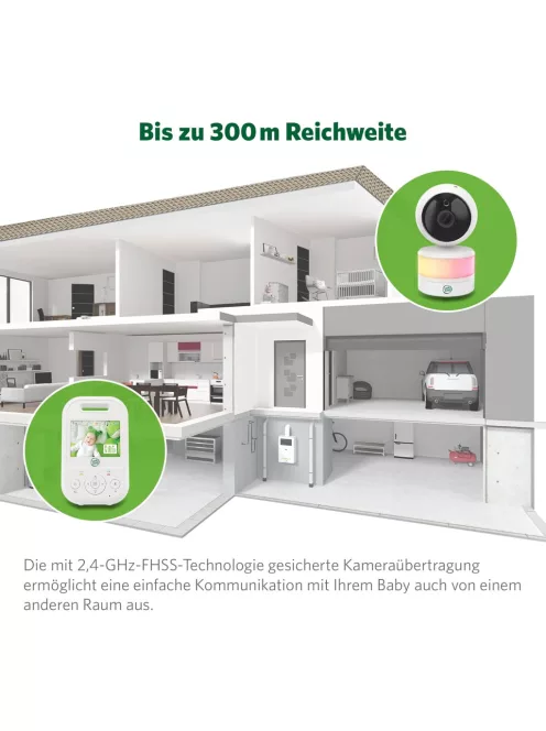 LeapFrog LF2513 kamerás bébiőr éjjeli fénnyel, OUTLET termék 