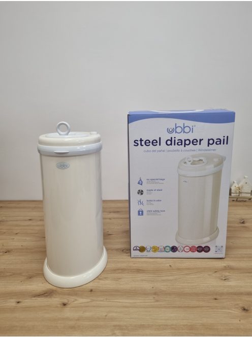 Ubbi Steel rozsdamentes pelenkatároló kuka, OUTLET termék