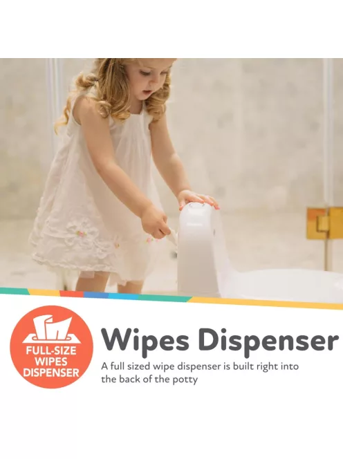 Nuby gyerek wc valódi öblítési hanggal-fehér OUTLET termék