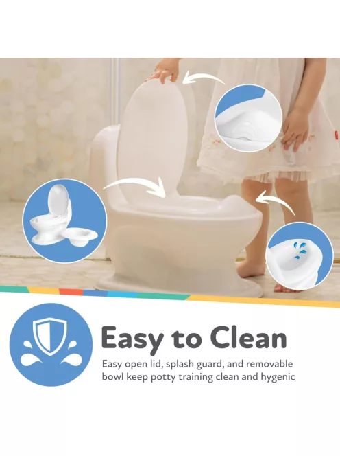 Nuby gyerek wc valódi öblítési hanggal-fehér OUTLET termék
