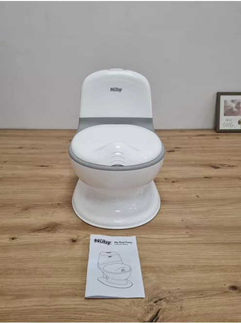 Nuby gyerek wc valódi öblítési hanggal-fehér OUTLET termék