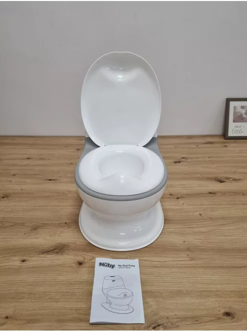 Nuby gyerek wc valódi öblítési hanggal-fehér OUTLET termék