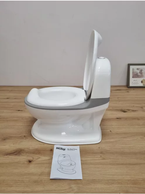 Nuby gyerek wc valódi öblítési hanggal-fehér OUTLET termék