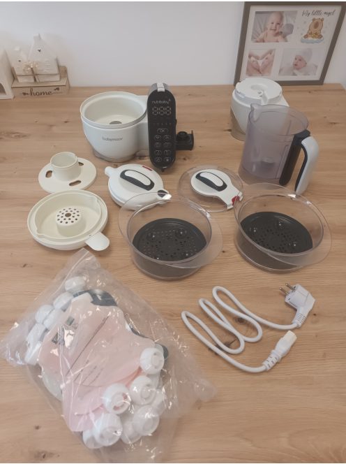 Babymoov Nutribaby Plus turmix és páróló bébiétel-készítő - fehér, OUTLET termék