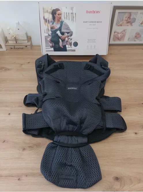 BabyBjörn Move Air Mesh babahordozó 3D hálós-antracitszürke- Outlet termék