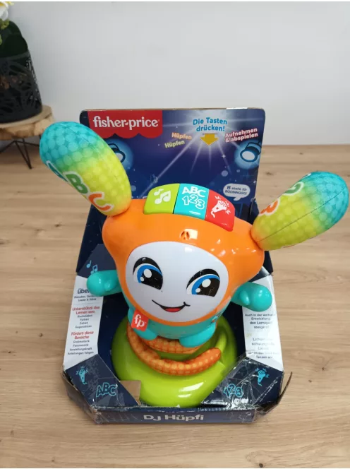 Fisher-Price DJ Hüpfi interaktív NÉMET nyelvű játék, OUTLET termék