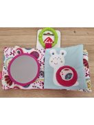 Fehn plüss bébikönyv felakasztható- pink. OUTLET termék