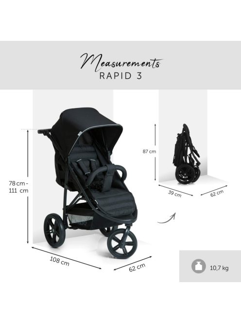 Hauck Rapid 3 háromkerekű babakocsi, OUTLET termék