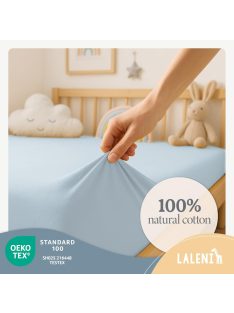 Laleni Jersey 100x100 cm kék gumis lepedő, OUTLET termék