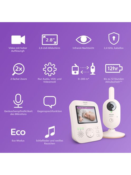 Philips Avent SCD881 kamerás bébiőr, OUTLET termék