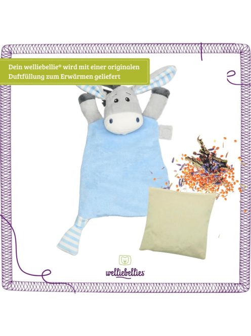 Welliebellies melegíthető hőpárna plüss-szamár, OUTLET termék