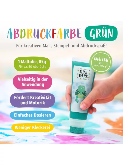 Miniwerk zöld nyomdafesték szivacsos applikátorral, OUTLET termék