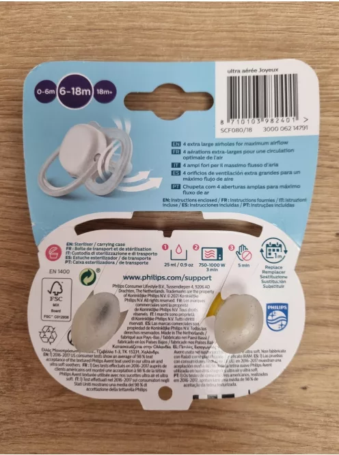  Philips Avent ultra air cumi 6-18 hó- 2 db-os csomag - Outlet termék