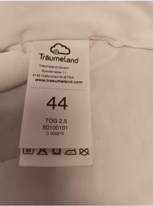 Träumeland téli bélelt hálózsák TOG 2,5 44-es méret, OUTLET termék