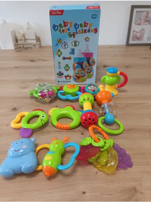 Wishtime csörgős rágóka szett, 11 db-os, OUTLET termék