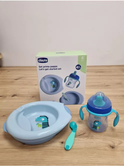Chicco Let's Get Started 4 részes  étkészlet 6+hó, OUTLET termék