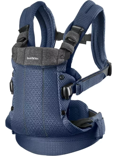BabyBjörn Harmony 3D hálós babahordozó - sötétkék, OUTLET termék
