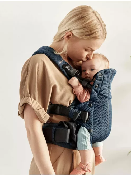 BabyBjörn Harmony 3D hálós babahordozó - sötétkék, OUTLET termék